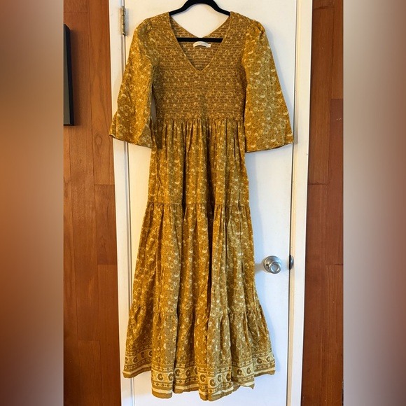 Christy Dawn The Basil Dress in Goldenrod - Picture 2 of 6